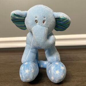 Vintage Babies R Us Blue Elephant Plush Toy Starry Rocker‎ Stuffed Animal